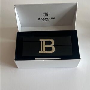 Balmain Black Sunglass/Eyeglass case with Silver Logo
